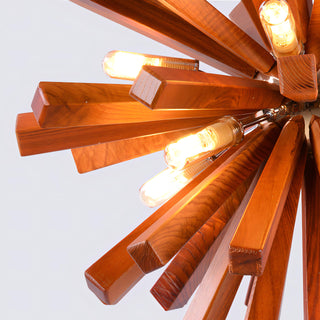 Miekah - Wooden Star Hanging Ceiling Light