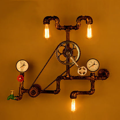 Vica - Industrial Water Pipe Wall Light
