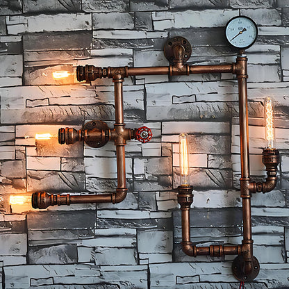 Vica - Industrial Water Pipe Wall Light