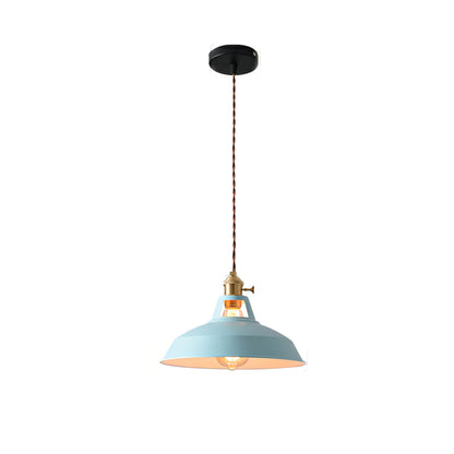 Heidi - Modern Nordic Round Pan Retro Hanging Ceiling Pendant Light