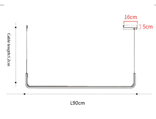 Porter - Suspension Rod LED Thin Bar Ceiling Light