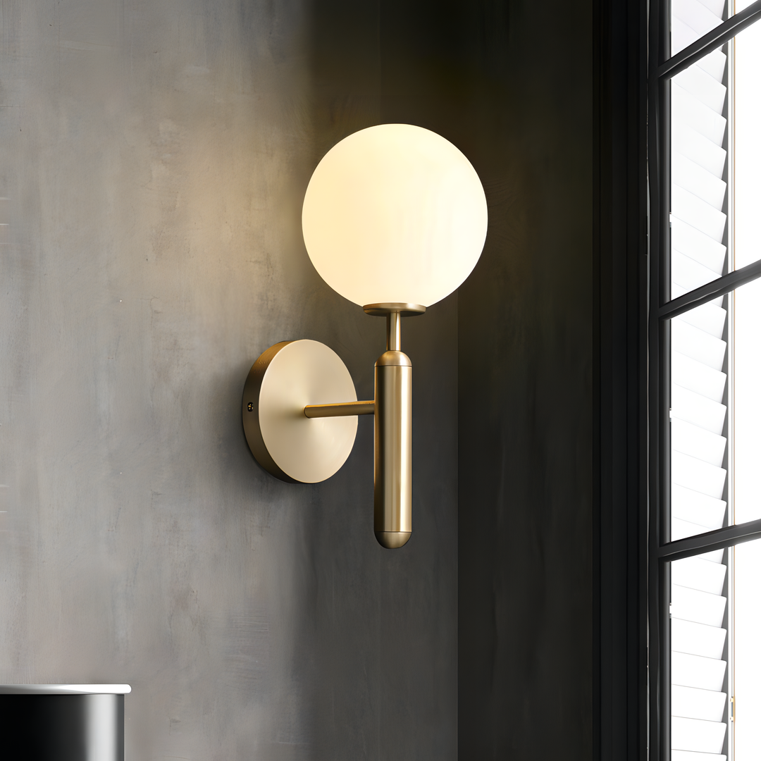 Echo - Modern Ball Gold Wall Light