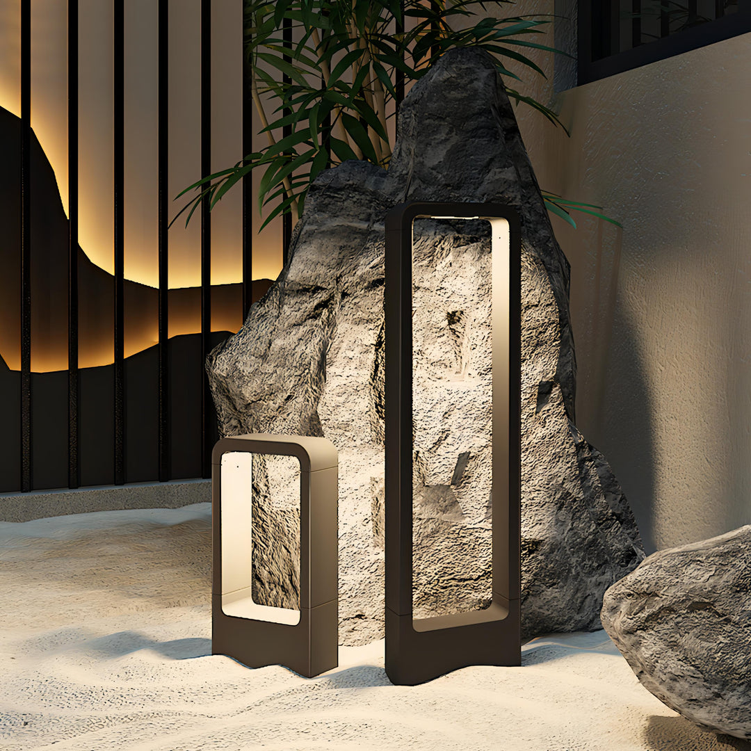 Paavai - Outdoor Rectangle Standing Lamp IP54 Waterproof