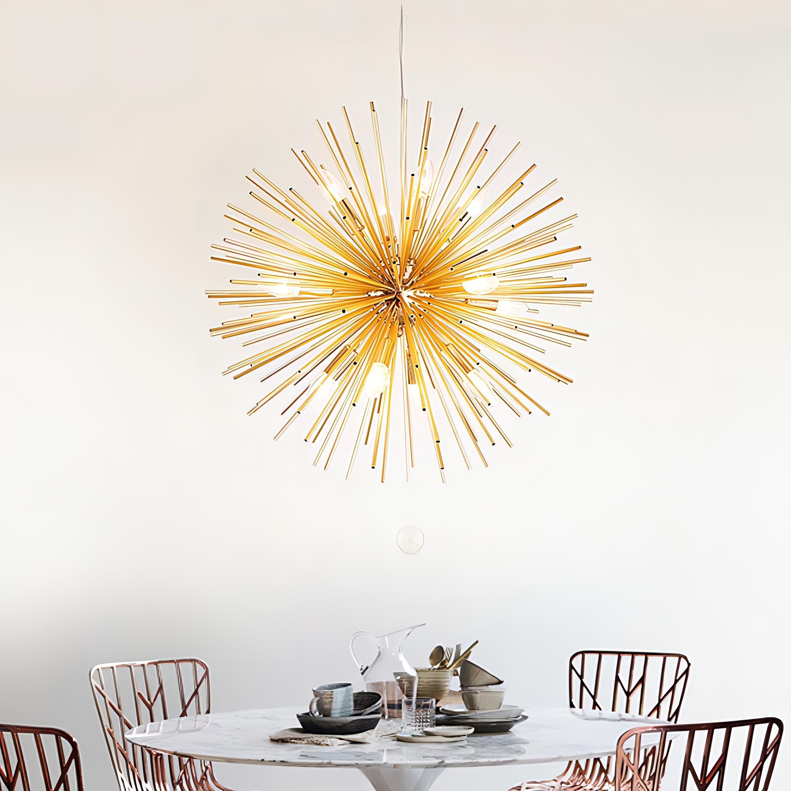 Mauricio - Golden Burst Sun Spike Chandelier