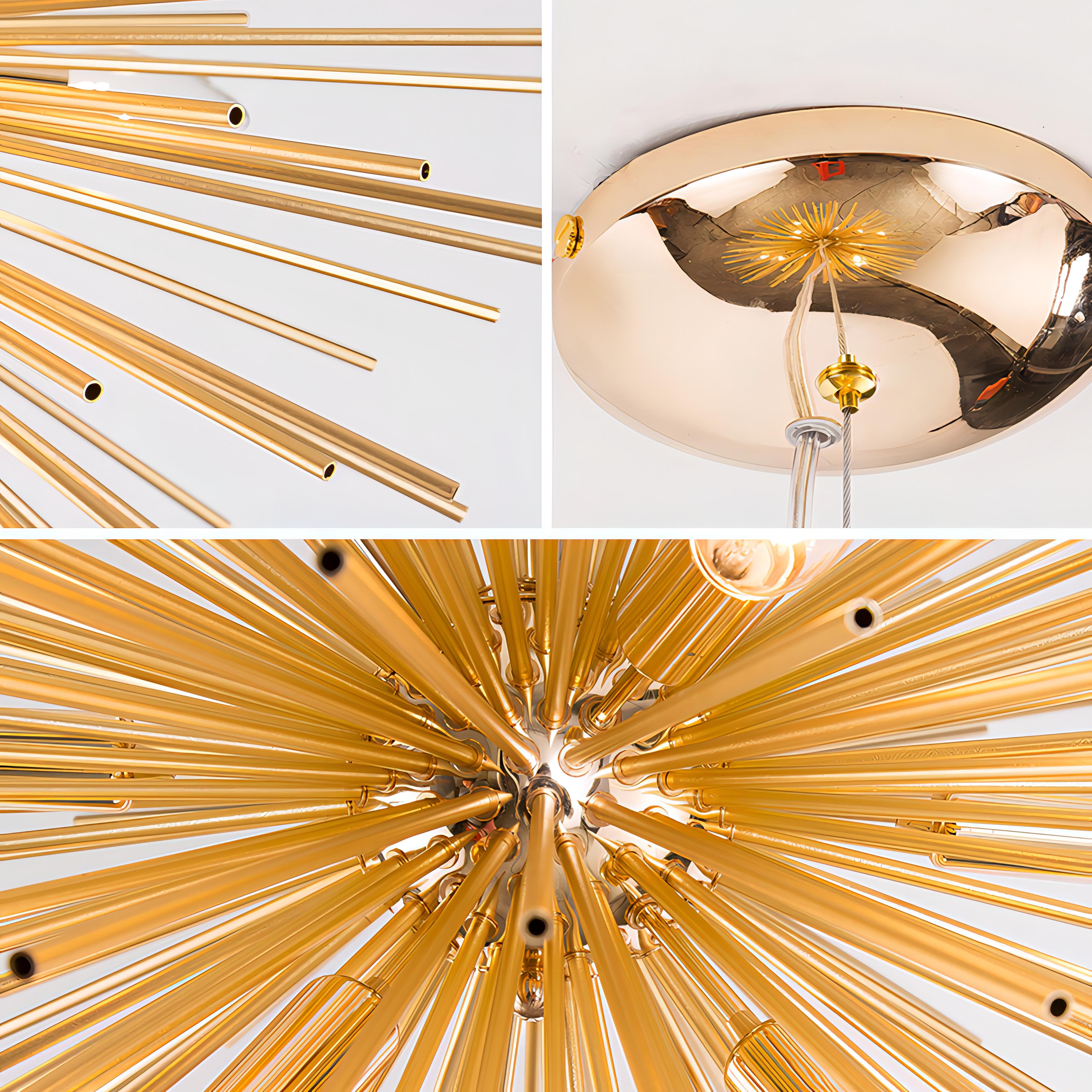 Mauricio - Golden Burst Sun Spike Chandelier