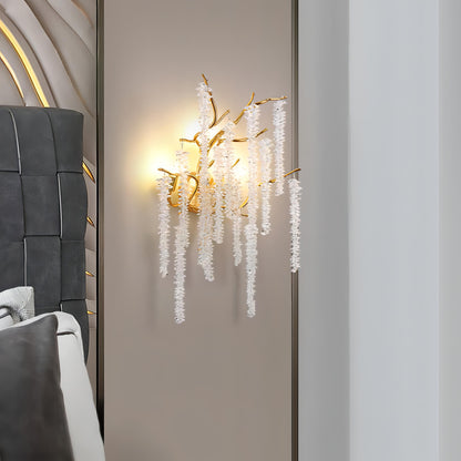 Nueve - Crystal Hanging Tree Wall Light