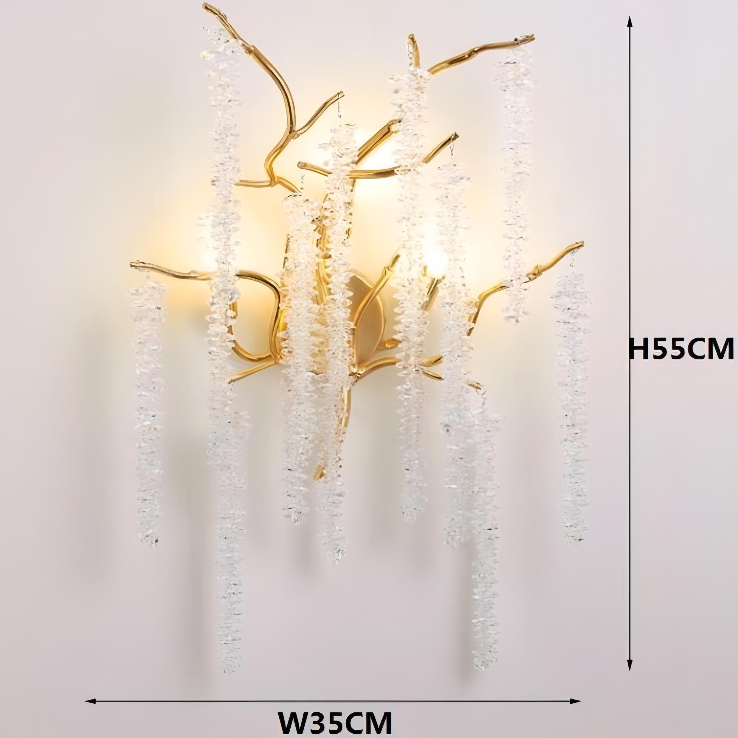 Nueve - Crystal Hanging Tree Wall Light