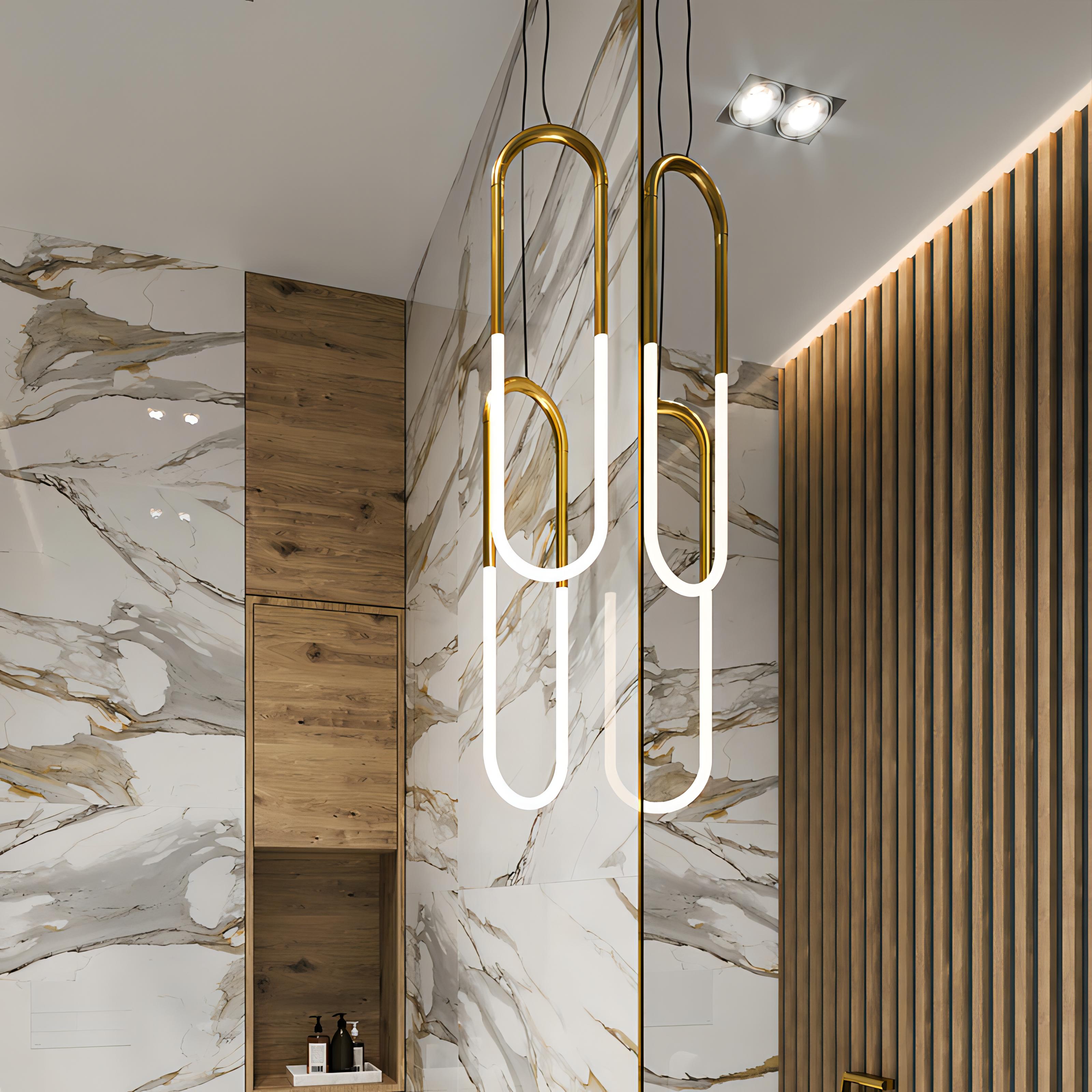 Hera - Thin Line Gold Modern Ceiling Light