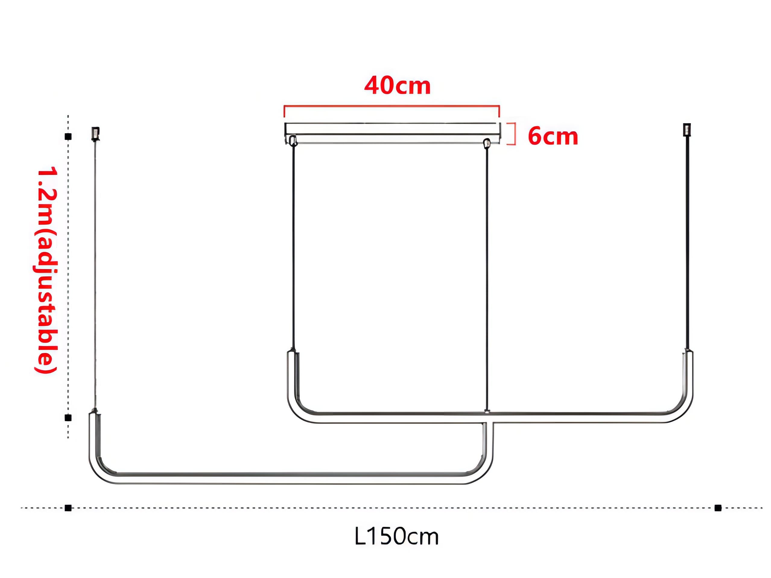 Porter - Suspension Rod LED Thin Bar Ceiling Light