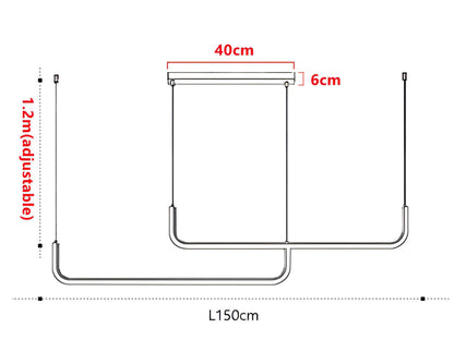 Porter - Suspension Rod LED Thin Bar Ceiling Light