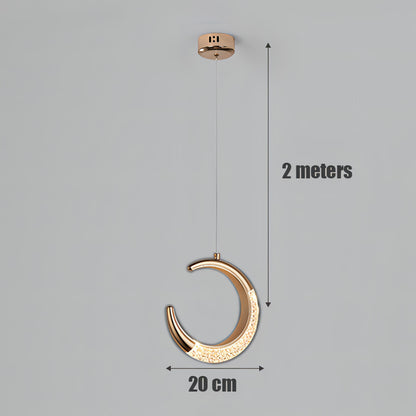 Breena - Modern Round Tube Patterned Glass Hanging Ceiling Light