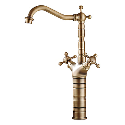 Tia - Antique Brass Dual Handle Basin Tap