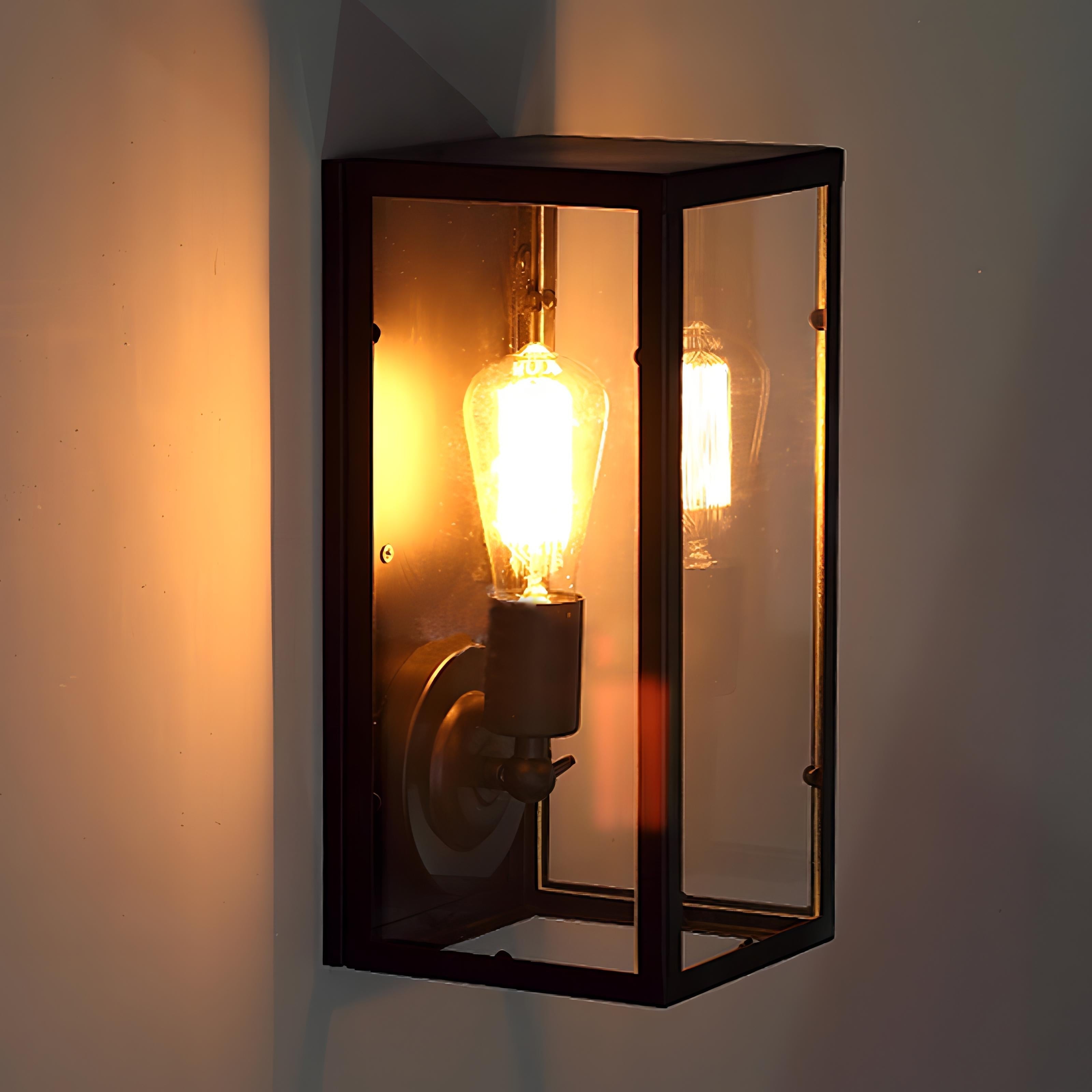 Finch - Outdoor Glass Box Wall Lamp