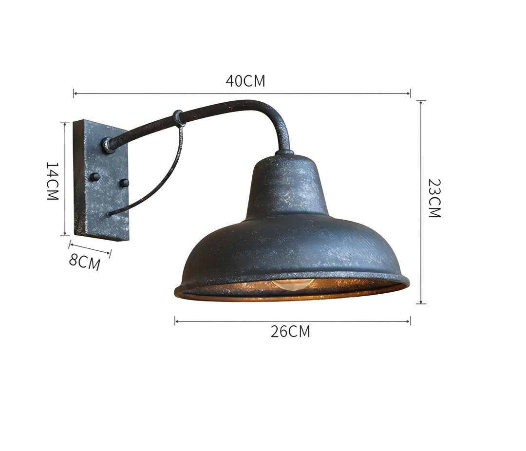 Sarok - Retro Modern Pan Outdoor Wall Light