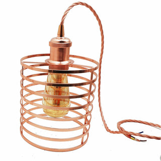 Giuliana - Brass Hanging Round Caged Pendant Ceiling Light
