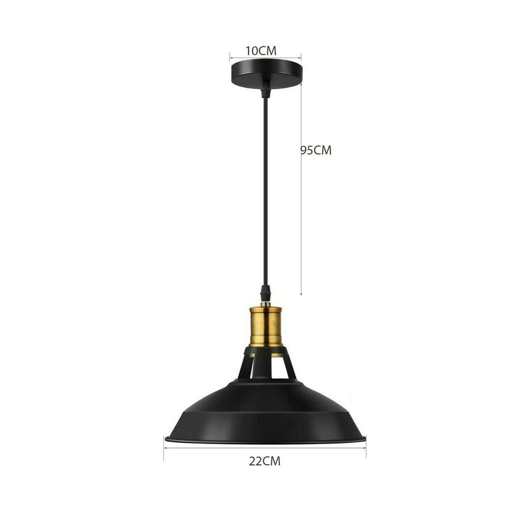 Axl - Industrial Black Round Pendant Light