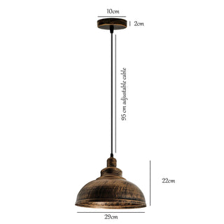 Benitez - Brushed Copper Round Adjustable Ceiling Light