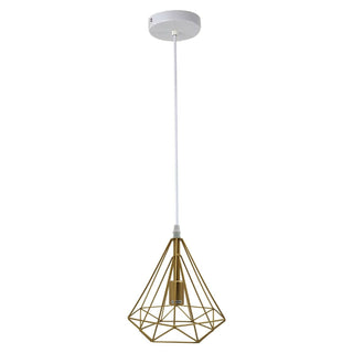 Kamiy - Modern Gold Metal Cage Shade Pendant Ceiling Light