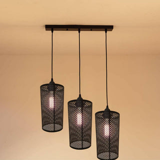 Hendricks - Industrial Modern 3 Head Caged Ceiling Light
