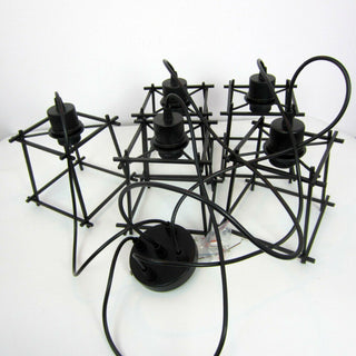 Ruiz - Multi Head Black Cage Pendant Ceiling Light