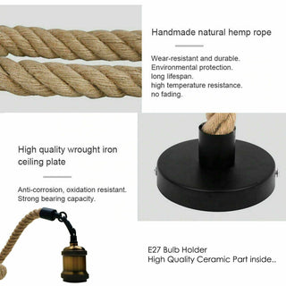 Marcos - Hemp Rope Single Head Pendant Light