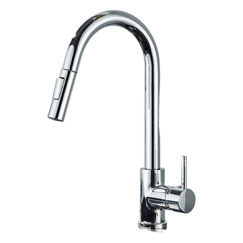 Foley - Kitchen Brushed Gold Pull Out Modern Single Handle Mixer Tap