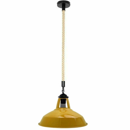 Richa - Hemp Rope Nordic Round Bowl Ceiling Pendant Light