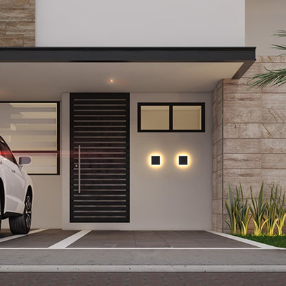 Andre - Outdoor LED Rectangle/Round Modern Wall Light