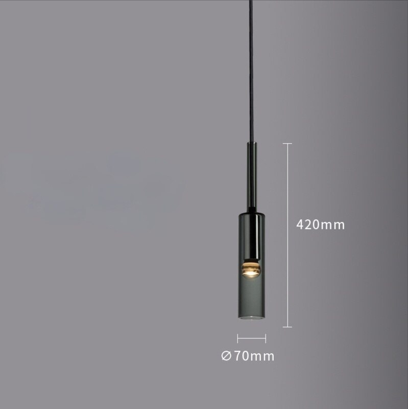 Dariel - Long Glass Pipe Hanging Light