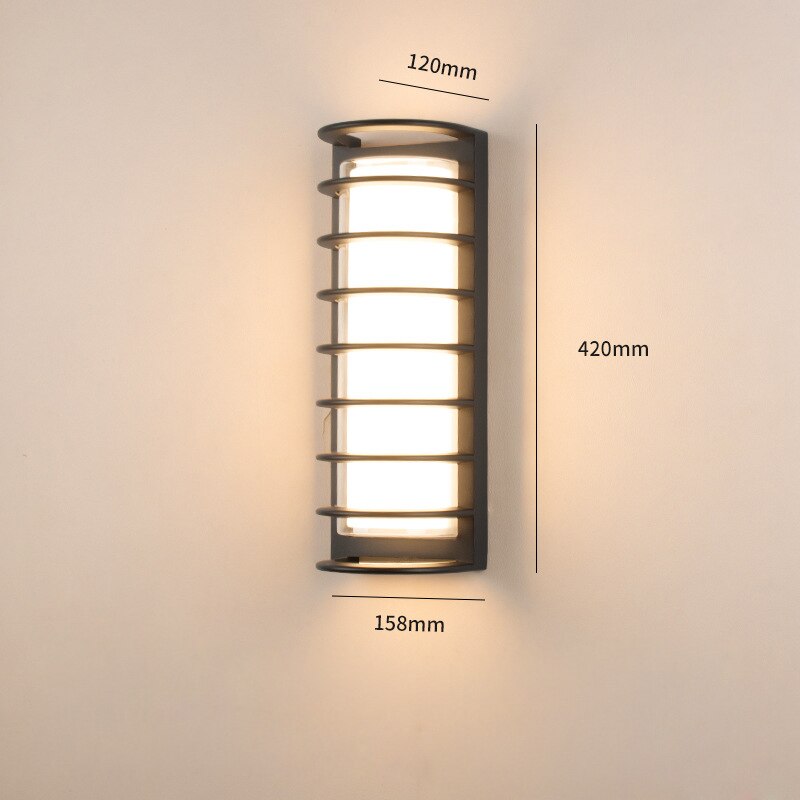 Milan - LED Exterior Modern Cage Wall Lamp