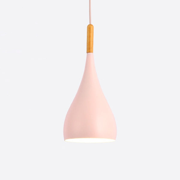 Talon - Modern Teardrop Wood Hanging Nordic Ceiling Pendant Light ...