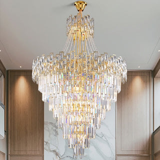 Harlan - Glass Ring Tiered Ceiling Chandelier