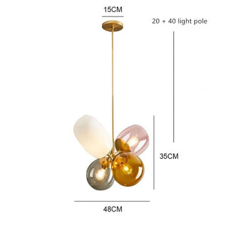Cade - Nordic Coloured Glass Hanging Ceiling Light
