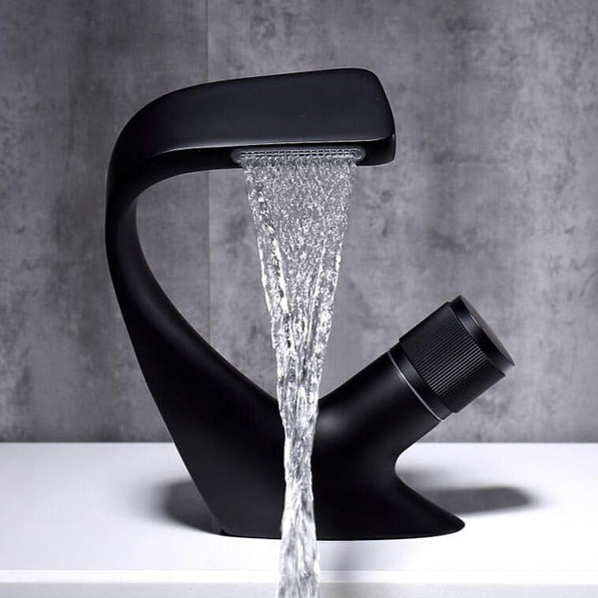 Czar - Modern Hot/Cold Curved Waterfall Basin Tap