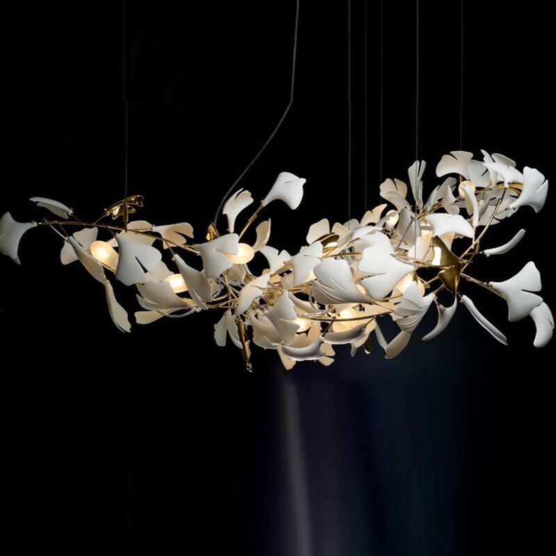 Isaias - White Gold Flower Modern Chandelier