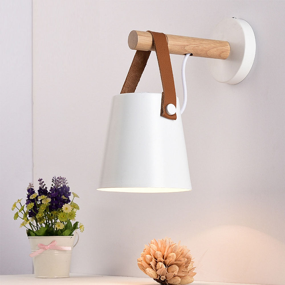 Jadiel - Wooden Nordic Hanging Wall Lamp
