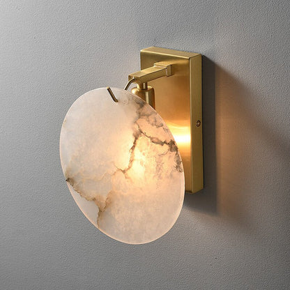 FÁFNIR - Round Marble Gold Wall Light