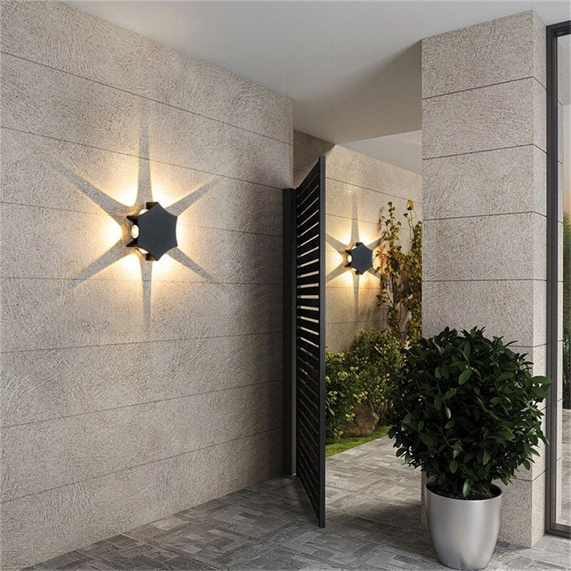 Zander - LED Outdoor Star Shinning Wall Light