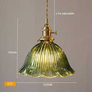 Misael - Glass Hanging Vintage Pendant Light