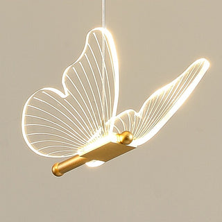 Romeo - Gold Flying Butterfly Chandelier