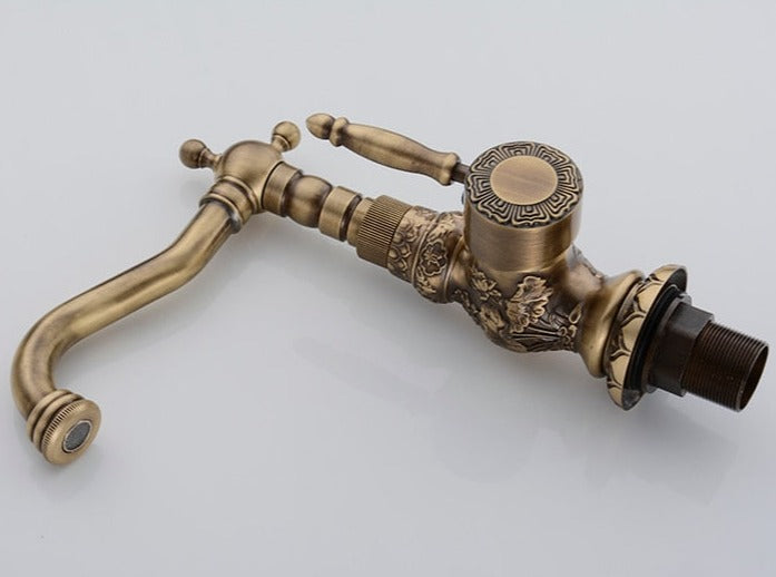 Osiris - Antique Brass Rotating Hand Mixer Tap