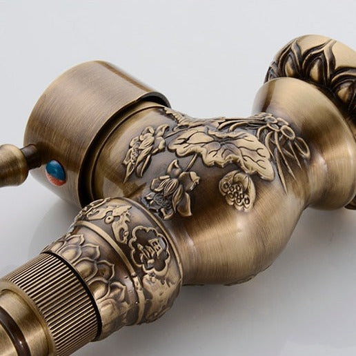 Osiris - Antique Brass Rotating Hand Mixer Tap