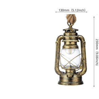 Maximo - Vintage Kerosene Pendant Rope Lamp