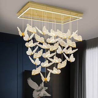 Romeo - Gold Flying Butterfly Chandelier