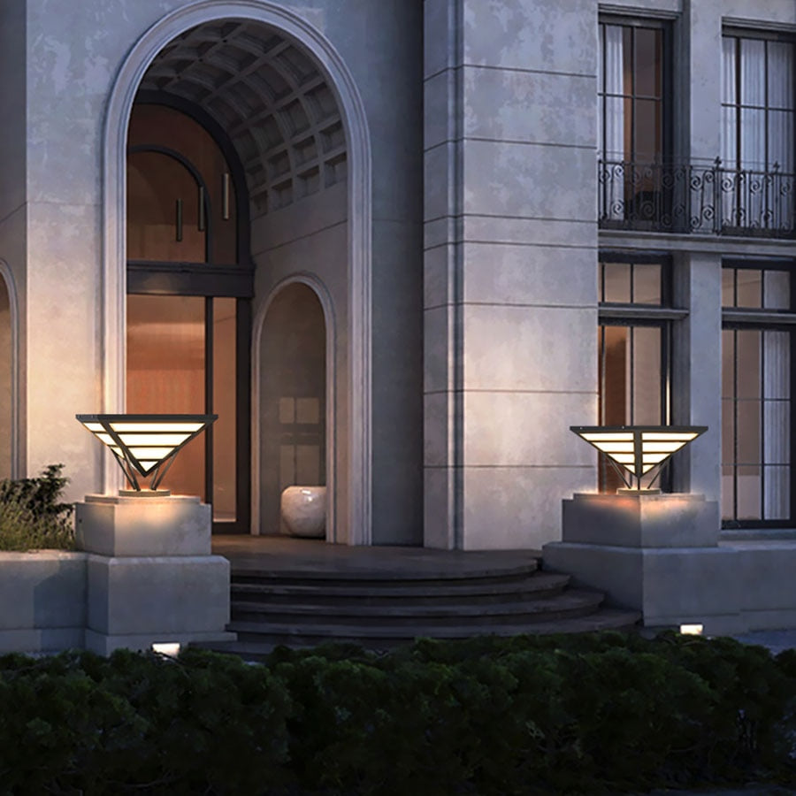 Leonel - Pyramid Pillar Outdoor Light