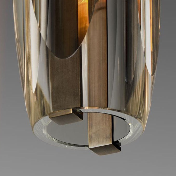 Maxwell - Crystal Vertical Tube Shade Hanging Pendant Ceiling Light