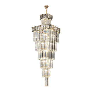 Alonzo - Gold Crystal Square Glass Chandelier