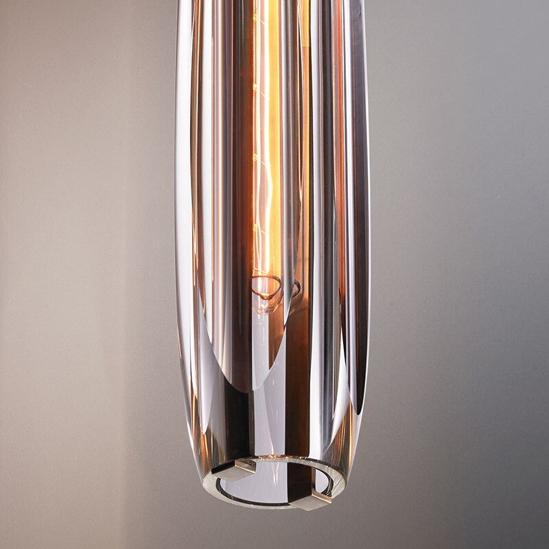 Maxwell - Crystal Vertical Tube Shade Hanging Pendant Ceiling Light