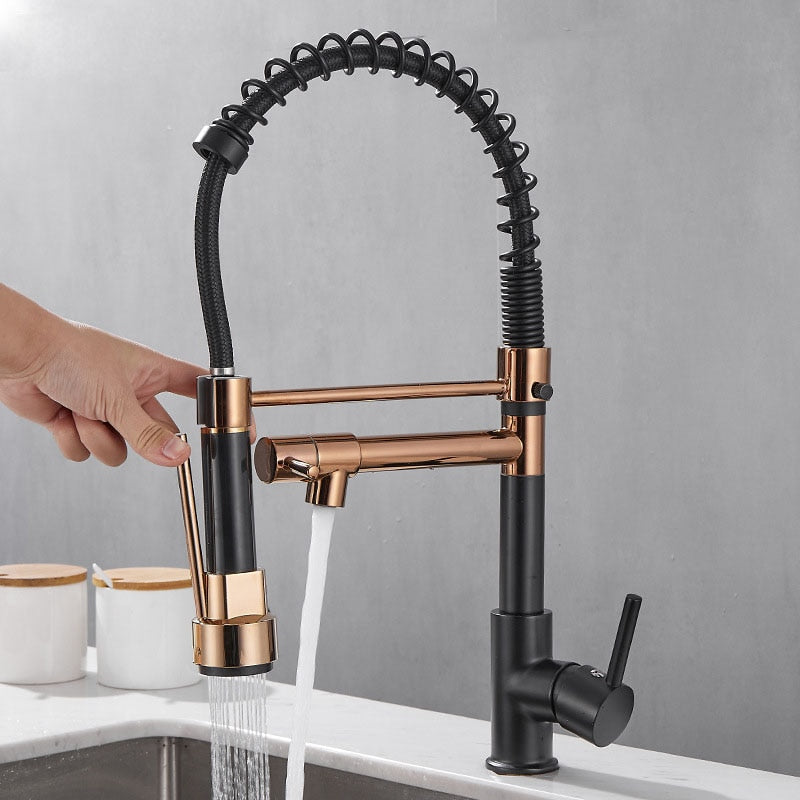 Malik - Pull Out Spout Hot/Cold Dual Hole Mixer Tap