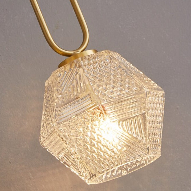 Aries - Modern Gold Glass Crystal Wall Light